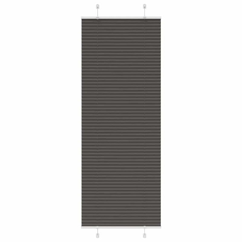 Vidaxx estor enrollable plisado 80x200 cm ancho de tela 79,4 cm poliéster negro