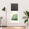 Vidaxx estor enrollable plisado 80x200 cm ancho de tela 79,4 cm poliéster negro