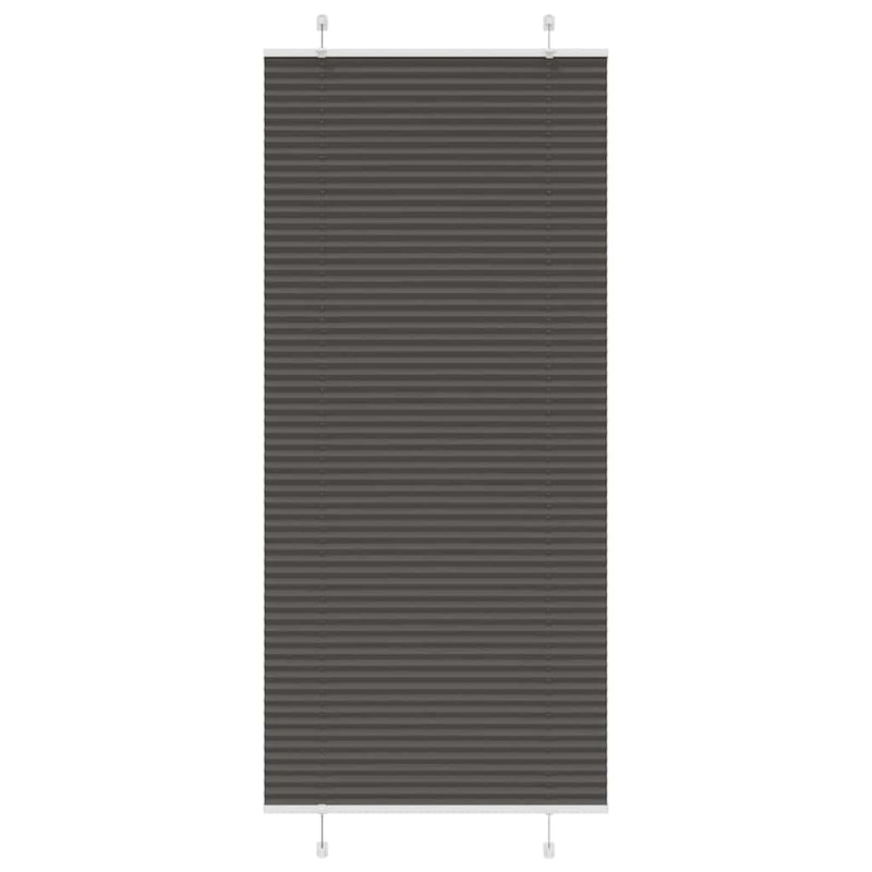 Vidaxl plissé rolgordijn 85x200 cm stofbreedte 84,4 cm polyester zwart