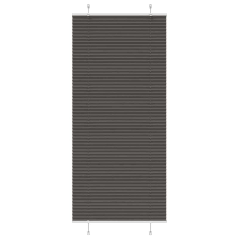Vidaxl plissé rolgordijn 90x200 cm stofbreedte 89,4 cm polyester zwart
