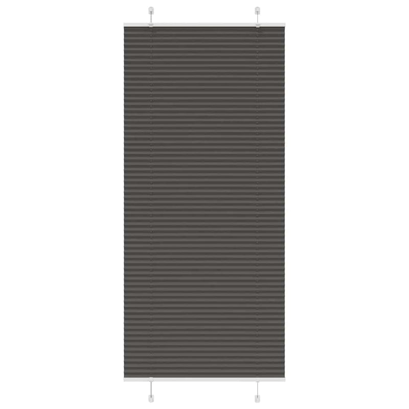 Vidaxx estor enrollable plisado 95x200 cm ancho de tela 94,4 cm poliéster negro