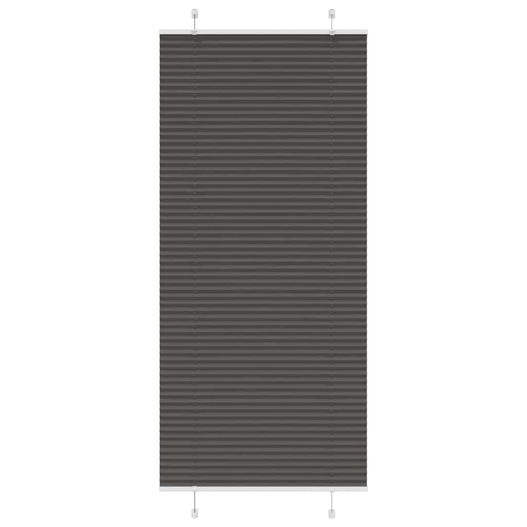 Vidaxx estor enrollable plisado 100x200 cm ancho de tela 99,4 cm poliéster negro