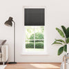 Vidaxx estor enrollable plisado 100x200 cm ancho de tela 99,4 cm poliéster negro