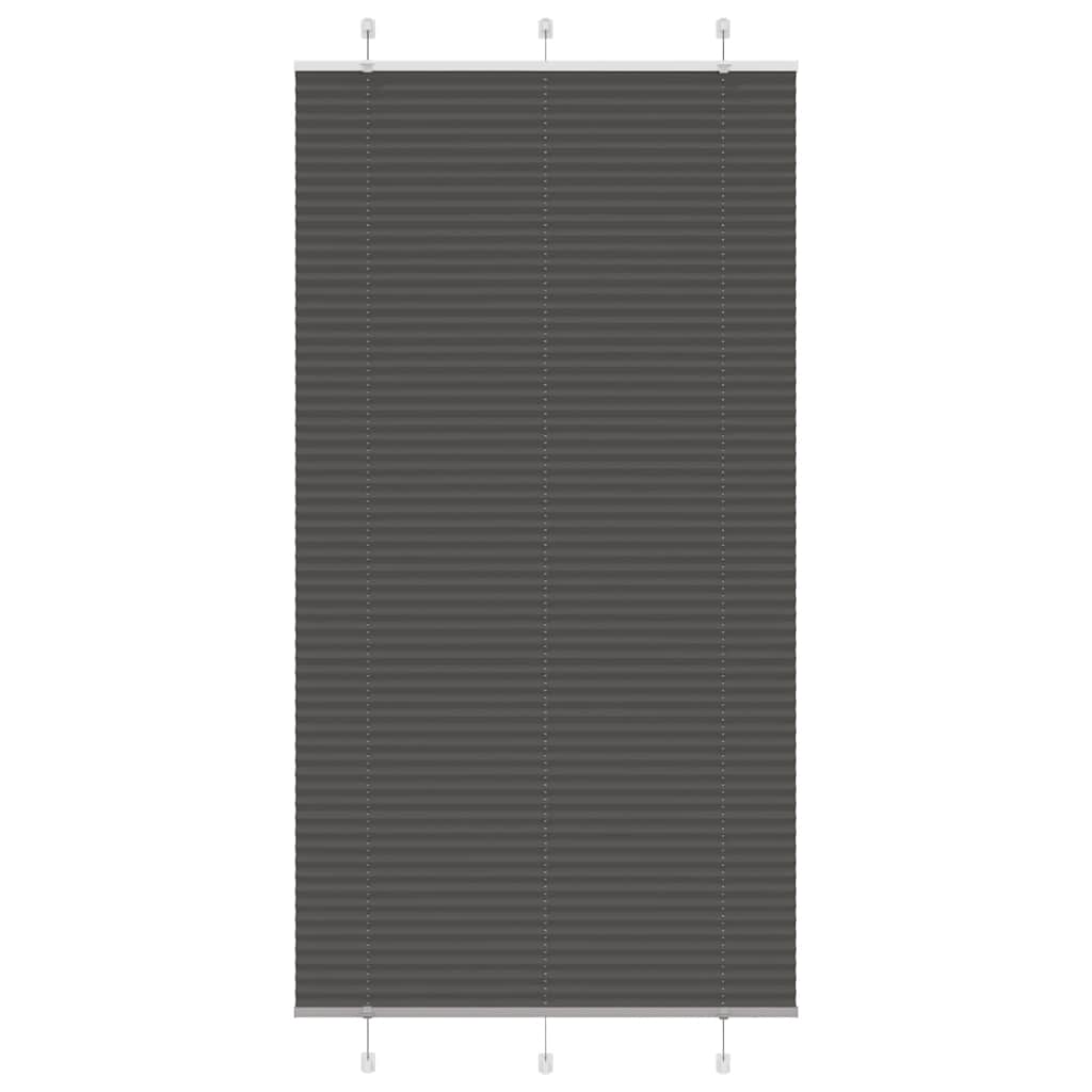 Tenda a rullo plissettata Vidaxx 105x200 cm larghezza tessuto 104,4 cm poliestere nero