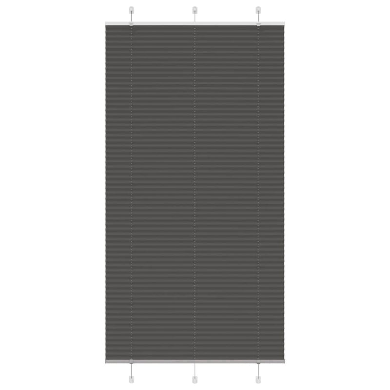 Vidaxx estor enrollable plisado 105x200cm ancho de tela 104,4cm poliéster negro