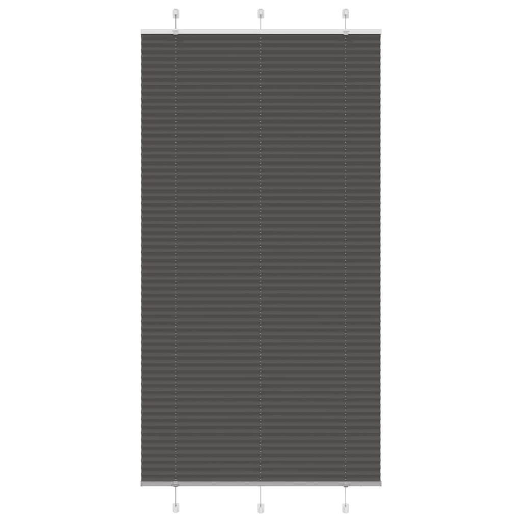 Tenda a rullo plissettata Vidaxx 110x200 cm larghezza tessuto 109,4 cm poliestere nero