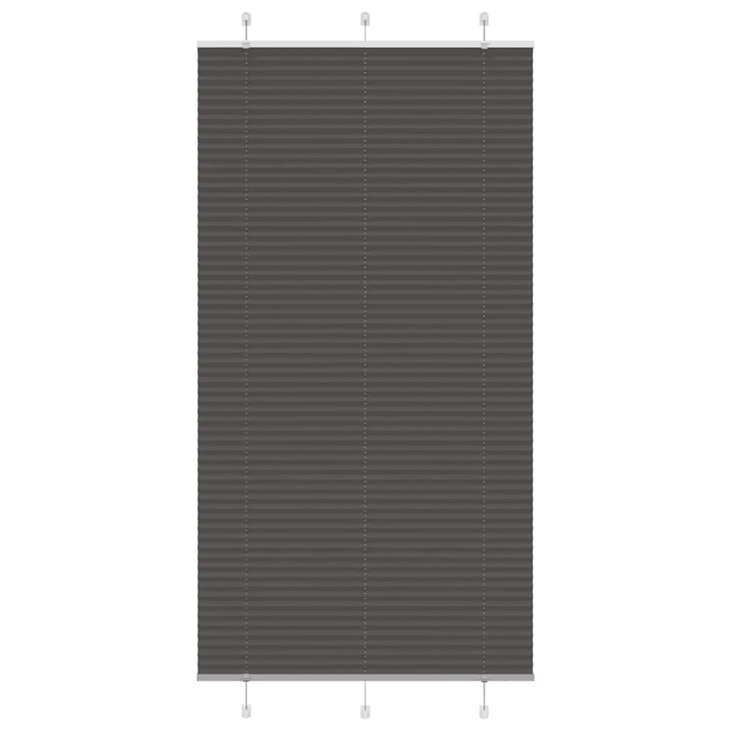 Vidaxx estor enrollable plisado 110x200cm ancho de tela 109,4cm poliéster negro