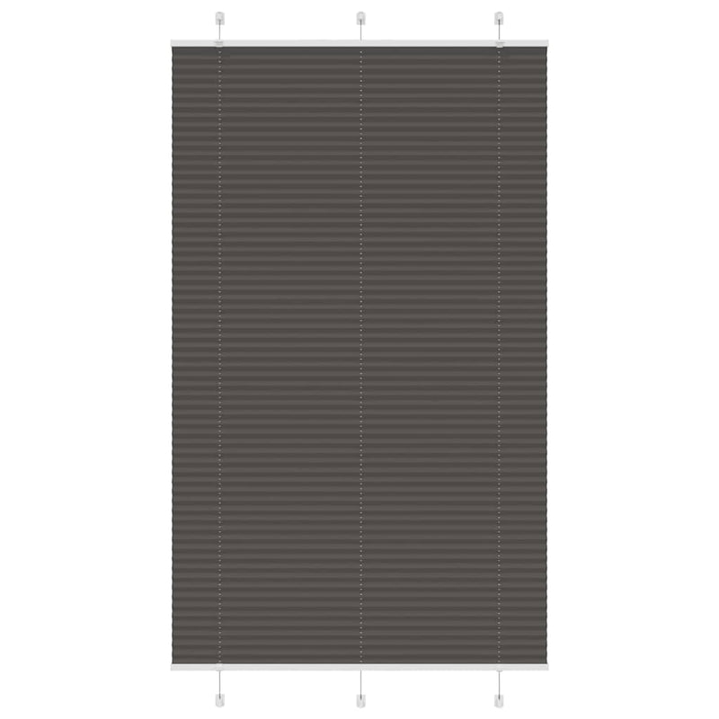 Vidaxl plissé rolgordijn 115x200cm stofbreedte 114,4cm polyester zwart