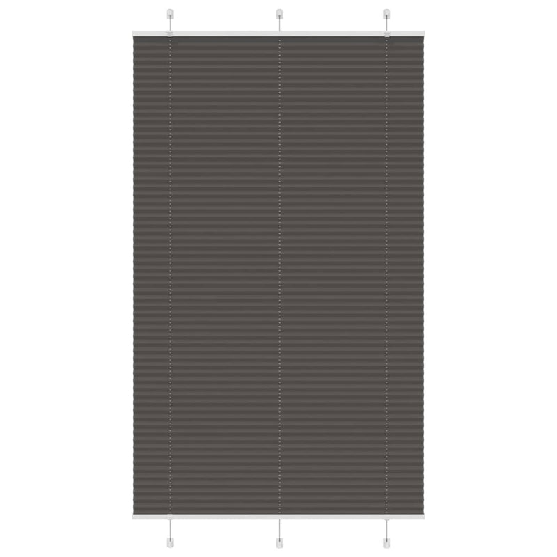 Vidaxl plissé rolgordijn 120x200cm stofbreedte 119,4cm polyester zwart