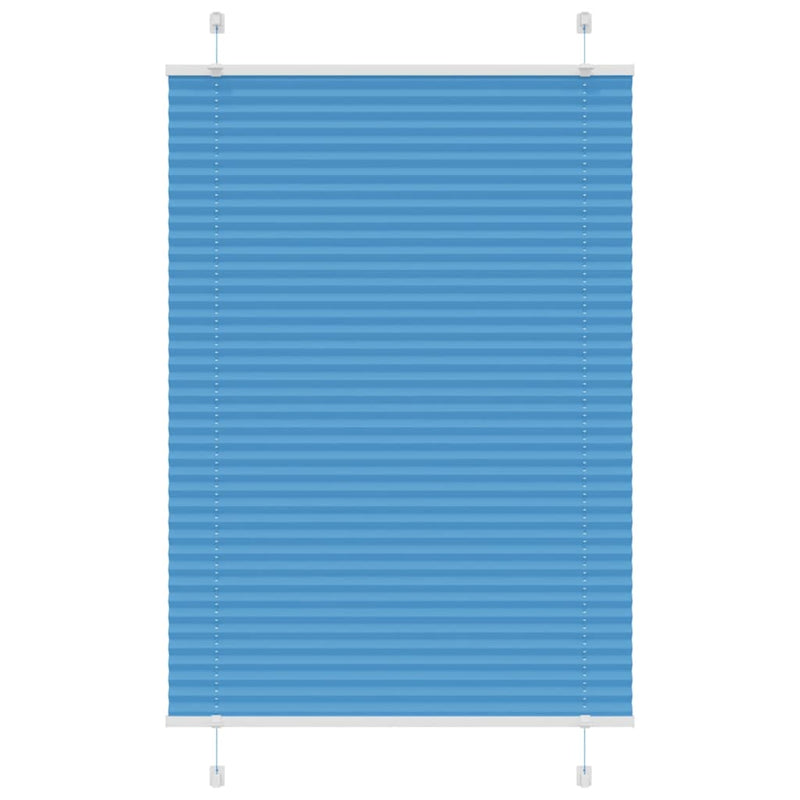 Vidaxl plissé rolgordijn 85x100 cm stofbreedte 84,4 cm polyester blauw