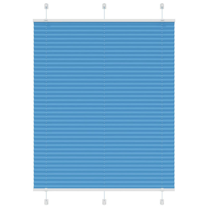Vidaxl plissé rolgordijn 105x100cm stofbreedte 104,4cm polyester blauw