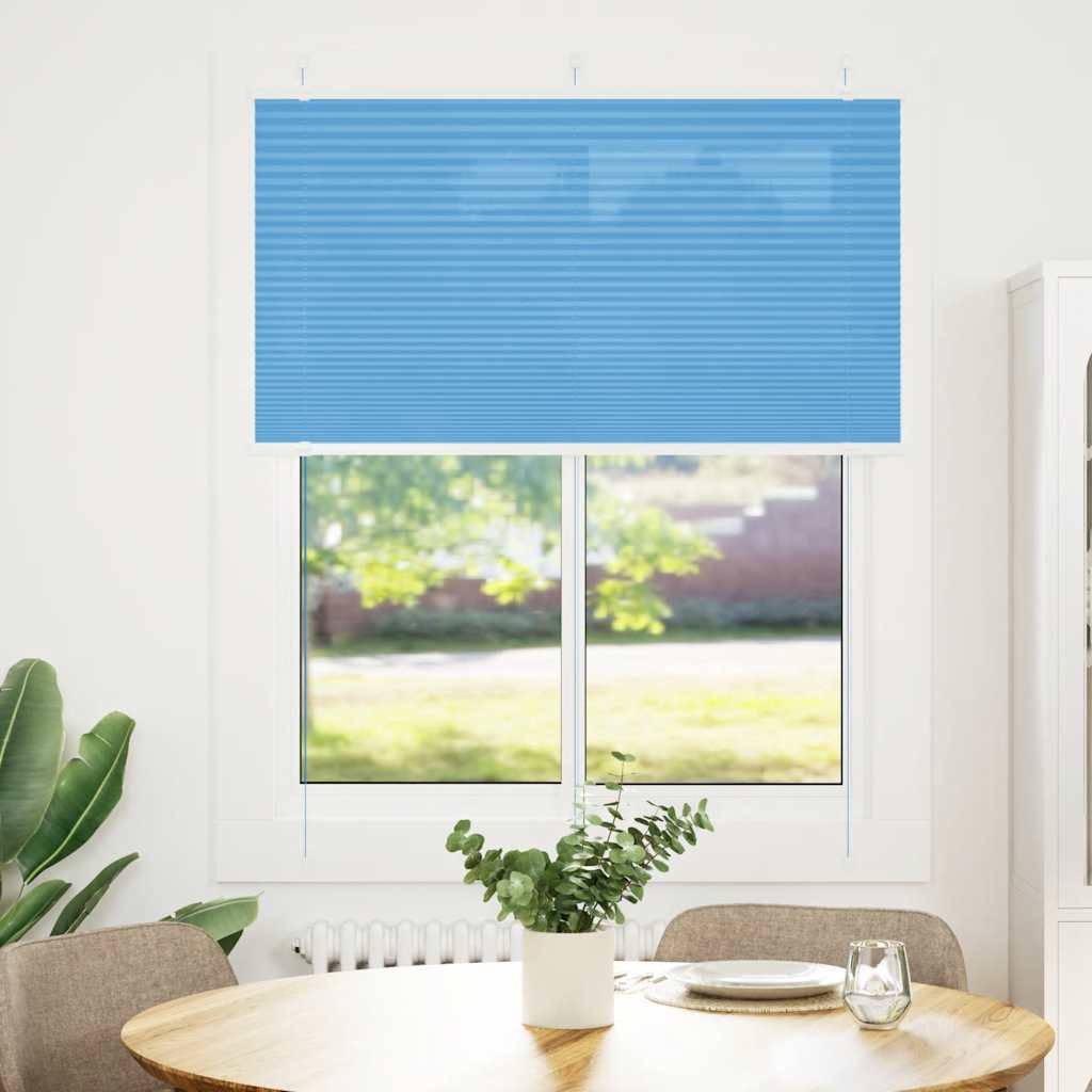 Tenda a rullo plissettata Vidaxx 105x100 cm larghezza tessuto 104,4 cm poliestere blu