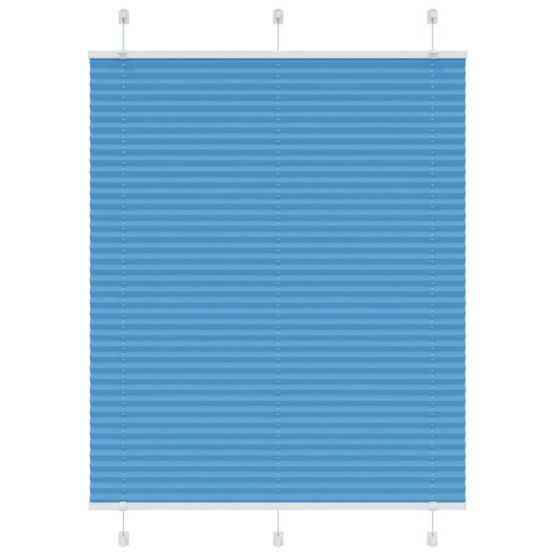 Vidaxl plissé rolgordijn 110x100cm stofbreedte 109,4cm polyester blauw