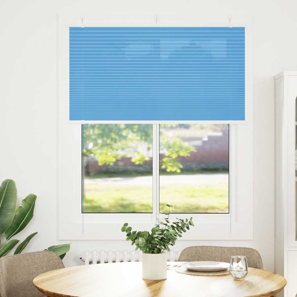 Tenda a rullo plissettata Vidaxx 110x100 cm larghezza tessuto 109,4 cm poliestere blu