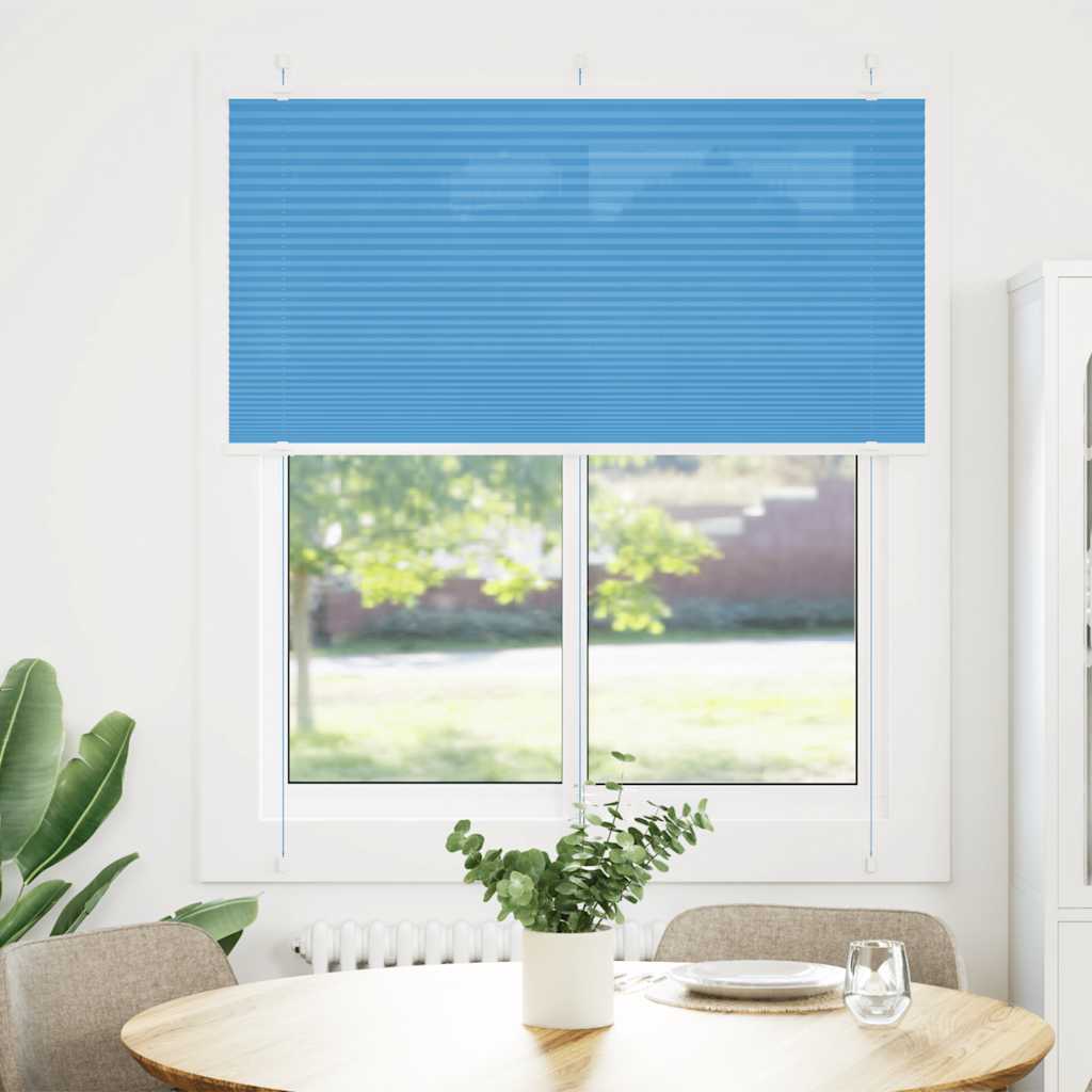 Vidaxx estor enrollable plisado 120x100cm tela ancho 119,4cm poliéster azul
