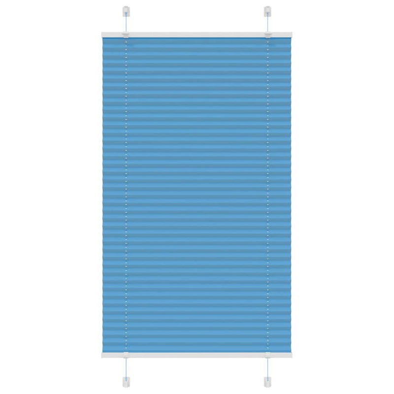 Vidaxl plissé rolgordijn 80x150 cm stofbreedte 79,4 cm polyester blauw