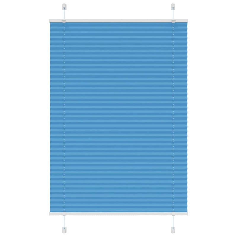 Vidaxl plissé rolgordijn 100x150 cm stofbreedte 99,4cm polyester blauw