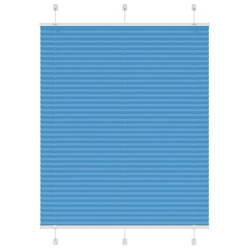 Vidaxl plissé rolgordijn 105x150cm stofbreedte 104,4cm polyester blauw