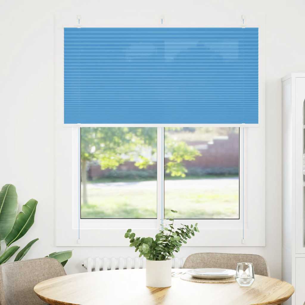 Tenda a rullo plissettata Vidaxx 115x150 cm larghezza tessuto 114,4 cm poliestere blu
