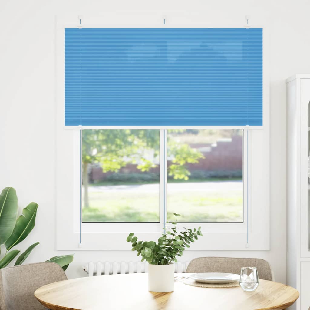 Tenda a rullo plissettata Vidaxx 120x150 cm larghezza tessuto 119,4 cm poliestere blu