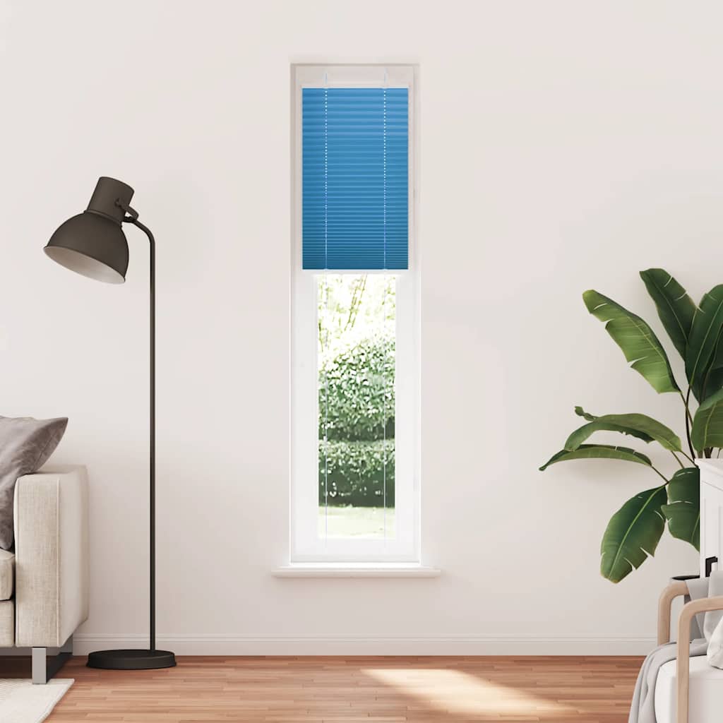 Vidaxx estor enrollable plisado 40x200 cm tela ancho 39,4 cm poliéster azul