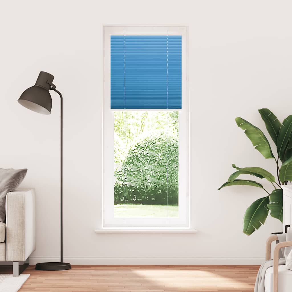 Tenda a rullo plissettata Vidaxx 75x200 cm larghezza tessuto 74,4 cm poliestere blu