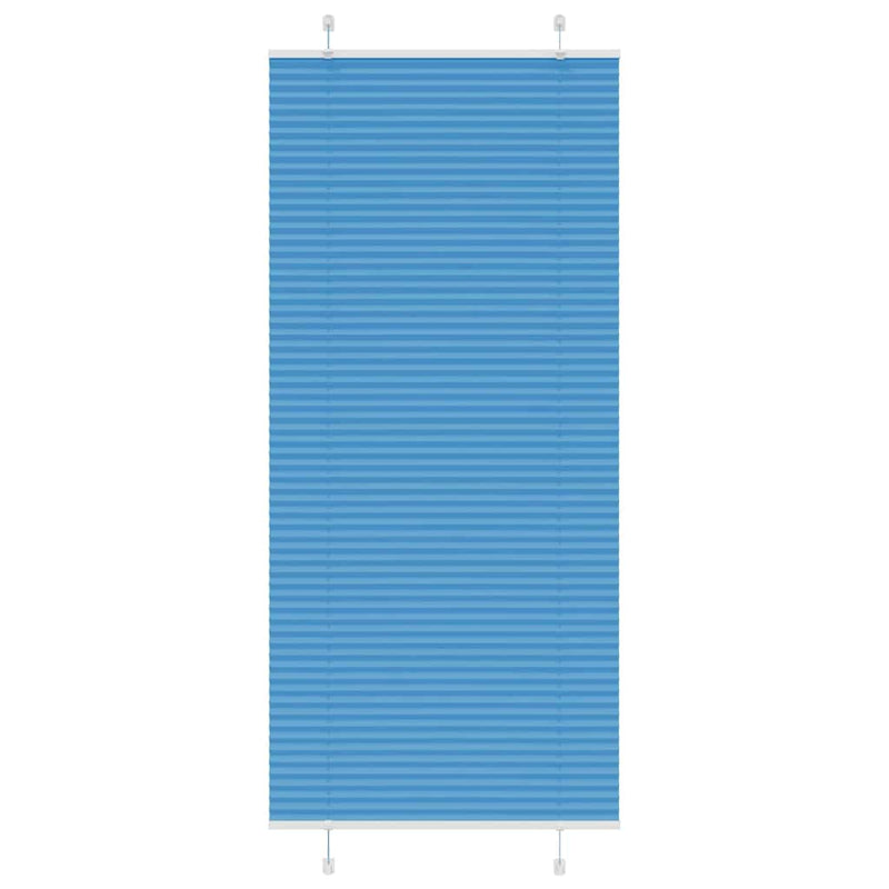 Vidaxl plissé rolgordijn 90x200 cm stofbreedte 89,4 cm polyester blauw