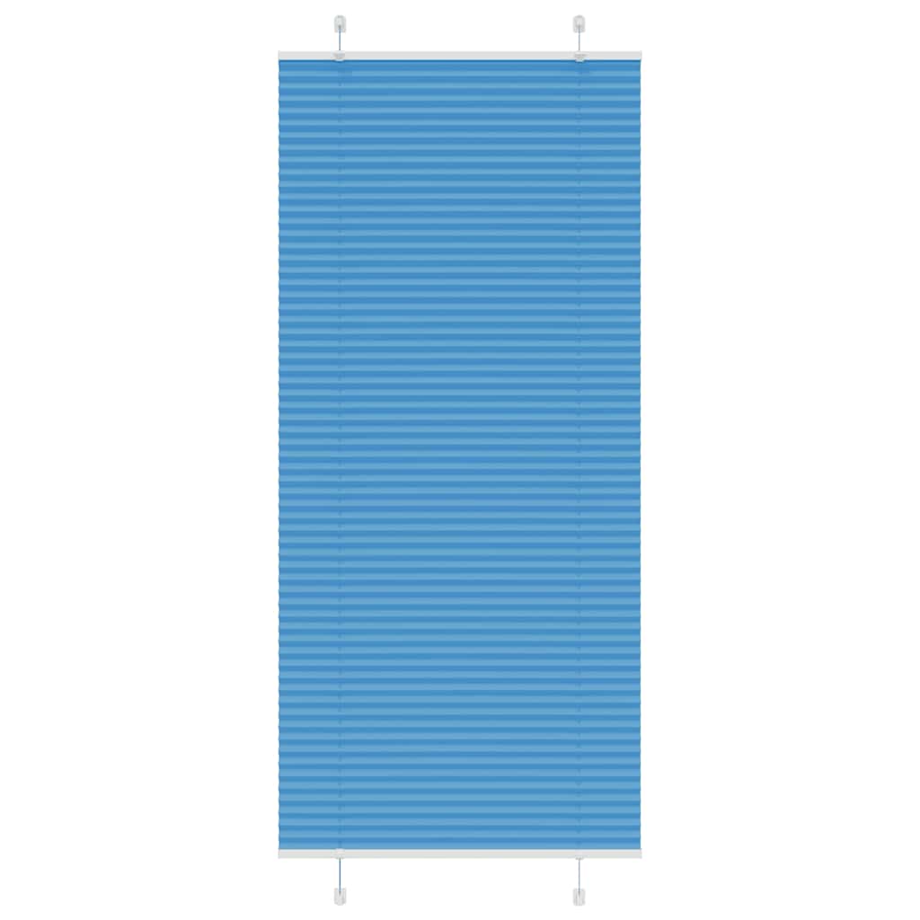 Vidaxx estor enrollable plisado 95x200 cm ancho de tela 94,4 cm poliéster azul