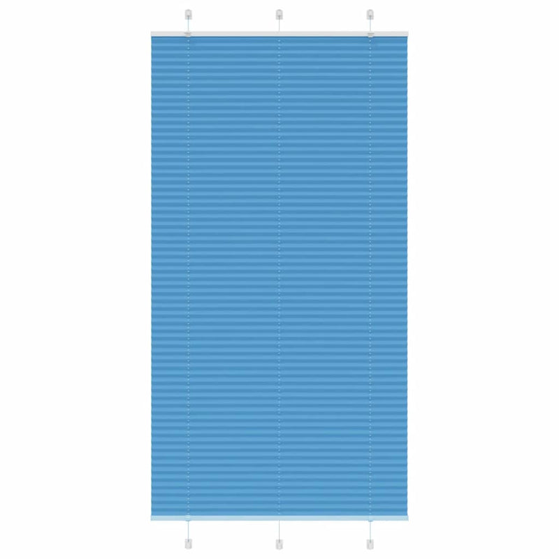 Vidaxl plissé rolgordijn 105x200cm stofbreedte 104,4cm polyester blauw