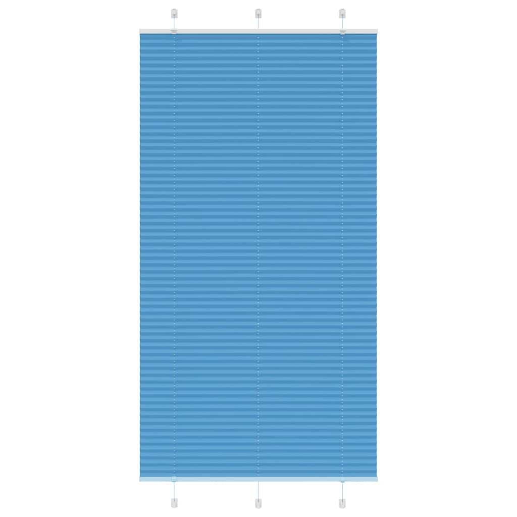 Vidaxx estor enrollable plisado 110x200cm ancho de tela 109,4cm poliéster azul