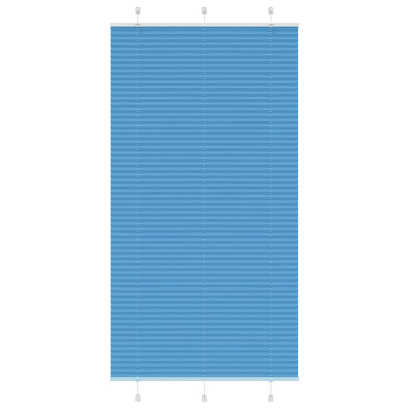 Vidaxl plissé rolgordijn 110x200cm stofbreedte 109,4cm polyester blauw