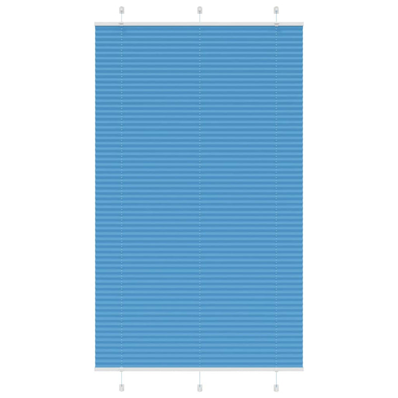 Vidaxx estor enrollable plisado 115x200cm ancho de tela 114,4cm poliéster azul