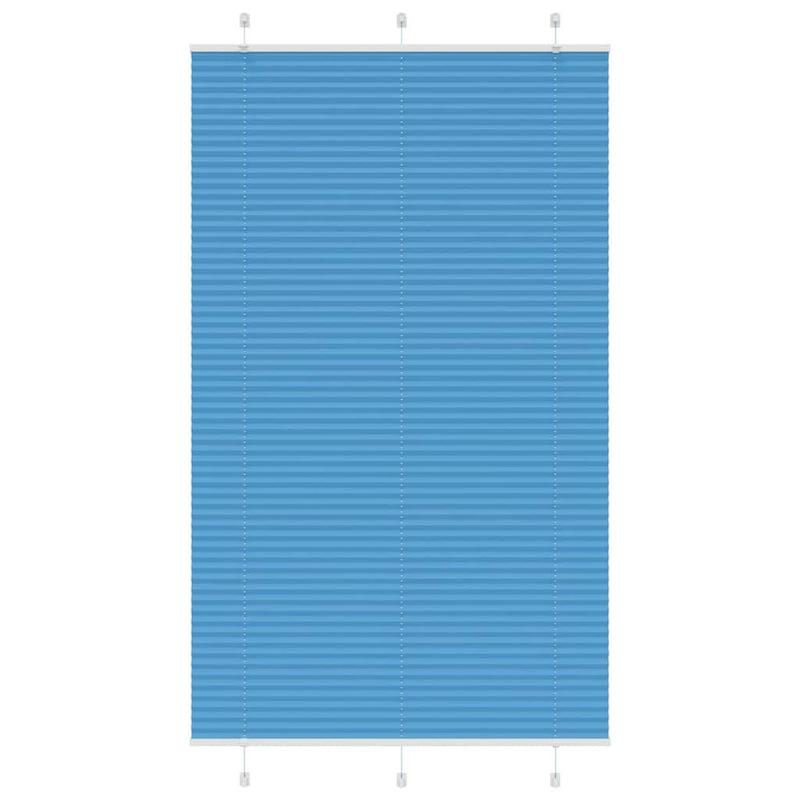 Vidaxl plissé rolgordijn 120x200cm stofbreedte 119,4cm polyester blauw