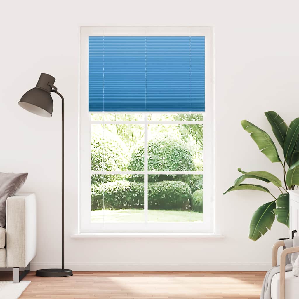 Tenda a rullo plissettata Vidaxx 120x200 cm larghezza tessuto 119,4 cm poliestere blu