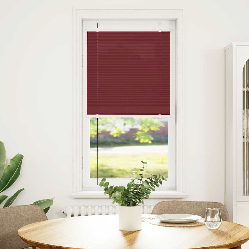 Vidaxx estor enrollable plisado 55x100 cm ancho de tela 54,4 cm rojo burdeos