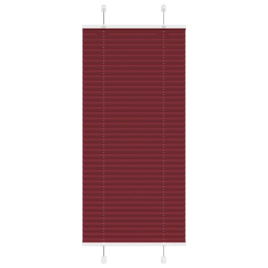 Vidaxx estor enrollable plisado 60x100 cm tela ancho 59,4 cm rojo burdeos