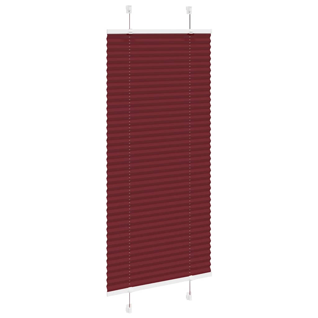Vidaxx estor enrollable plisado 60x100 cm tela ancho 59,4 cm rojo burdeos