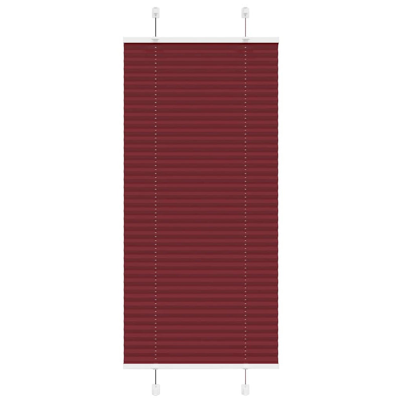 Vidaxl plissé rolgordijn 65x100 cm stofbreedte 64,4 cm bordeauxrood