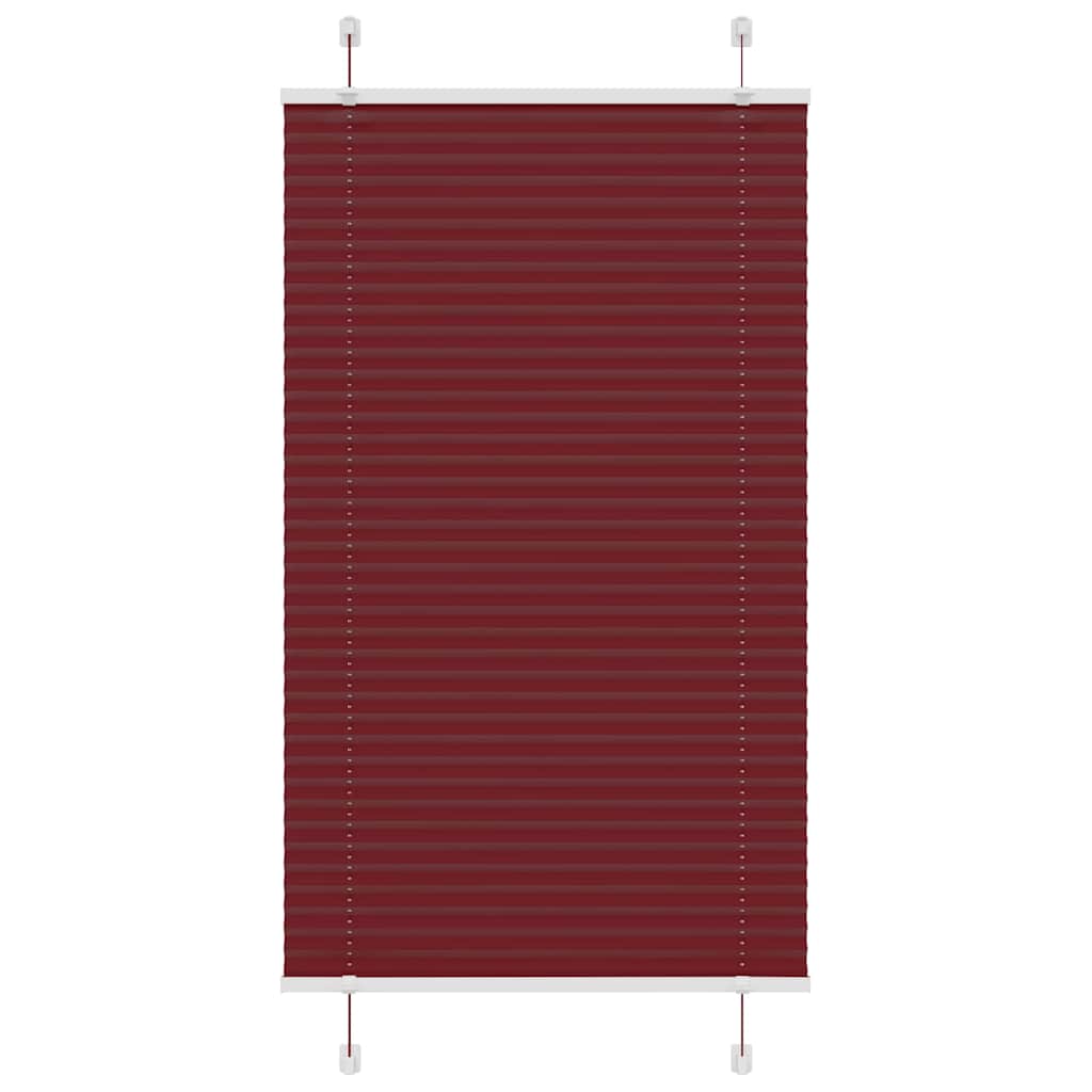 Vidaxx estor enrollable plisado 70x100 cm ancho de tela 69,4 cm rojo burdeos