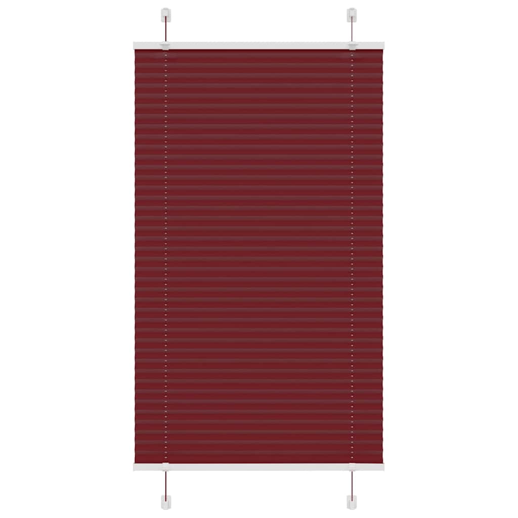 Vidaxl plissé rolgordijn 75x100 cm stofbreedte 74,4 cm bordeauxrood