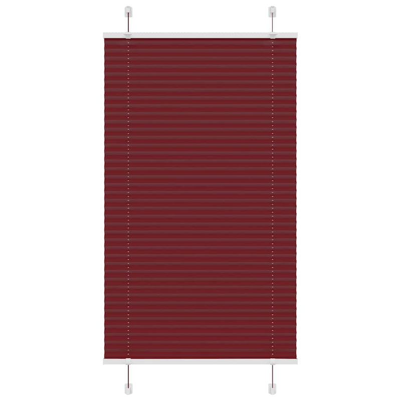 Vidaxx estor enrollable plisado 80x100 cm tela ancho 79,4 cm rojo burdeos