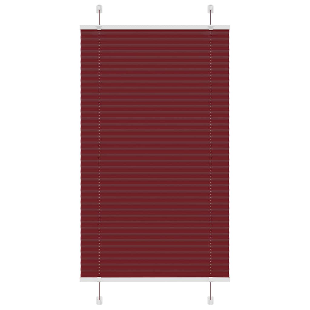 Vidaxx estor enrollable plisado 80x100 cm tela ancho 79,4 cm rojo burdeos
