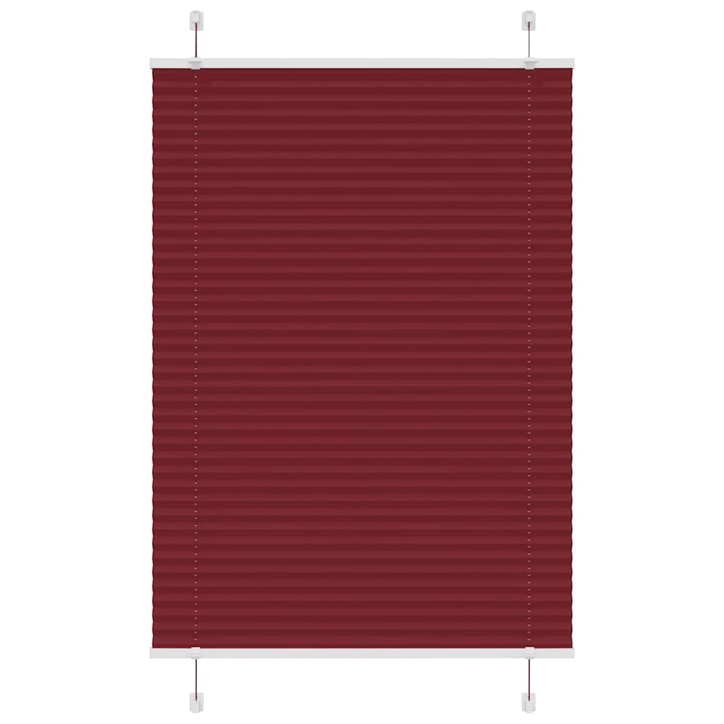 Vidaxl plissé rolgordijn 90x100 cm stofbreedte 89,4 cm bordeauxrood