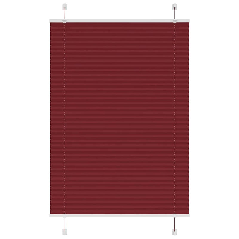 Vidaxl plissé rolgordijn 90x100 cm stofbreedte 89,4 cm bordeauxrood