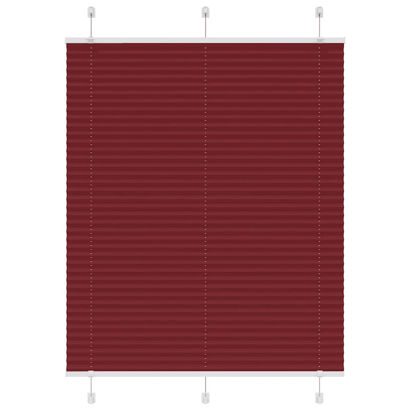 Vidaxl plissé rolgordijn 105x100cm stofbreedte 104,4cm bordeauxrood