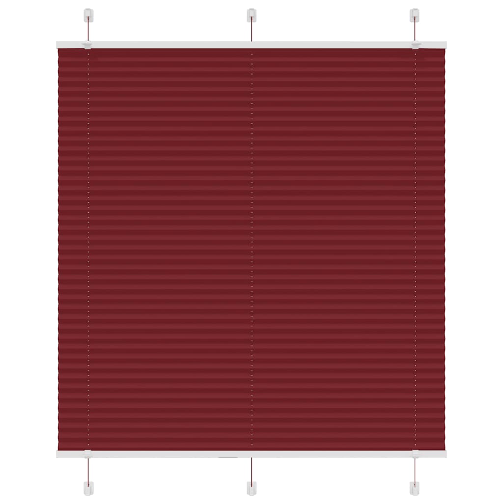 Vidaxx estor enrollable plisado 120x100cm ancho de tela 119,4cm rojo burdeos
