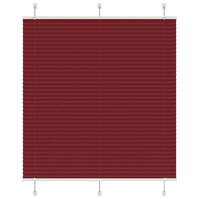 Vidaxx estor enrollable plisado 120x100cm ancho de tela 119,4cm rojo burdeos