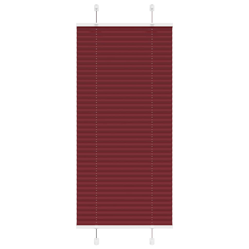 Vidaxx estor enrollable plisado 60x150 cm tela ancho 59,4 cm rojo burdeos