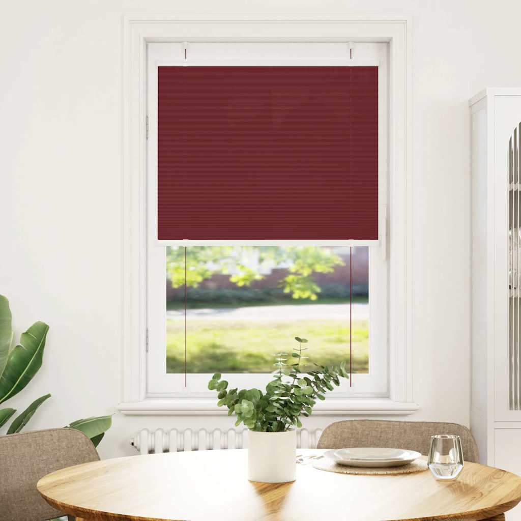 Vidaxx estor enrollable plisado 70x150 cm ancho de tela 69,4 cm rojo burdeos
