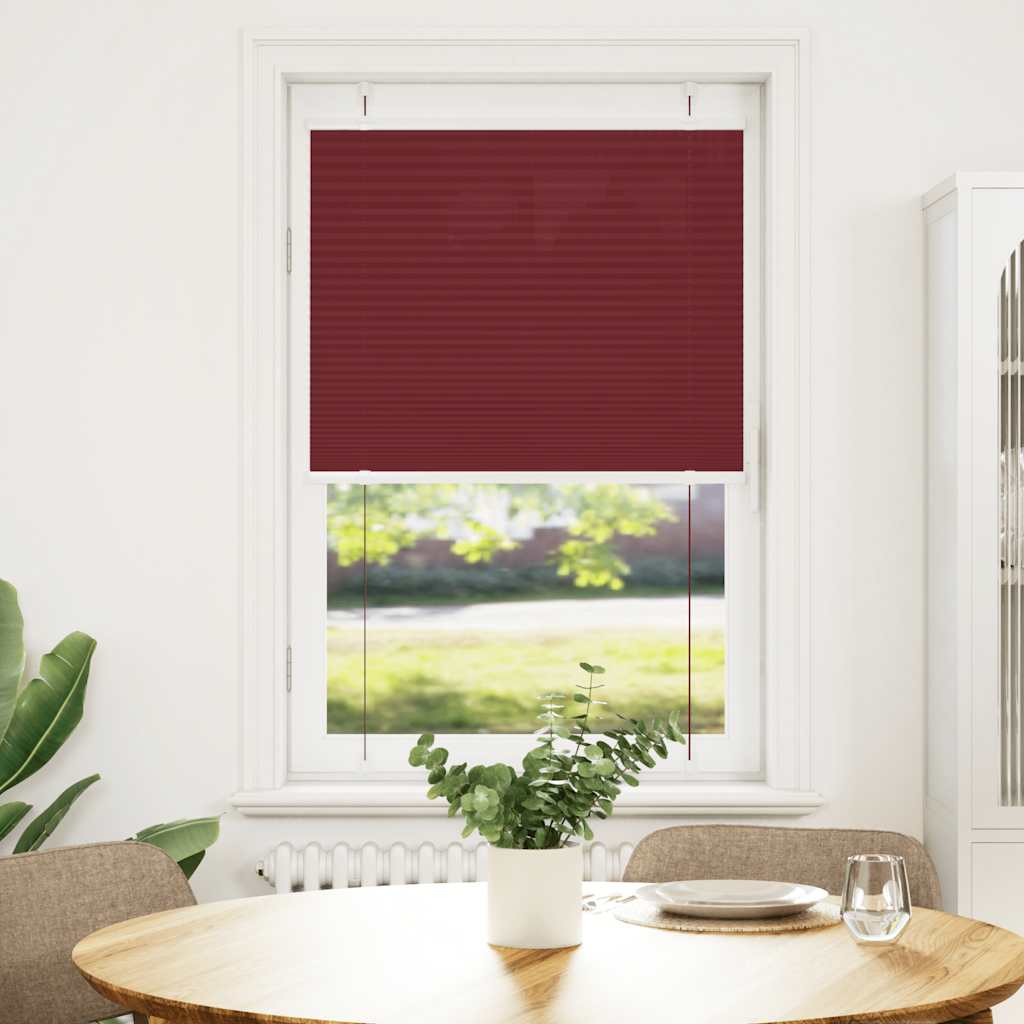 Vidaxx estor enrollable plisado 75x150 cm ancho de tela 74,4 cm rojo burdeos